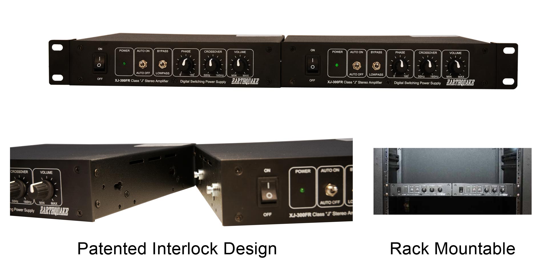 Earthquake Sound XJ-300ST Amplificateur Stéréo Classe J 320 W + Déclencheur 12 V